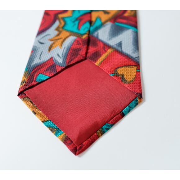 VTG Missoni Italy Silk Cubism Floral Bird Tie Retro Artsy Wedding Luxury Boho - Picture 11 of 14